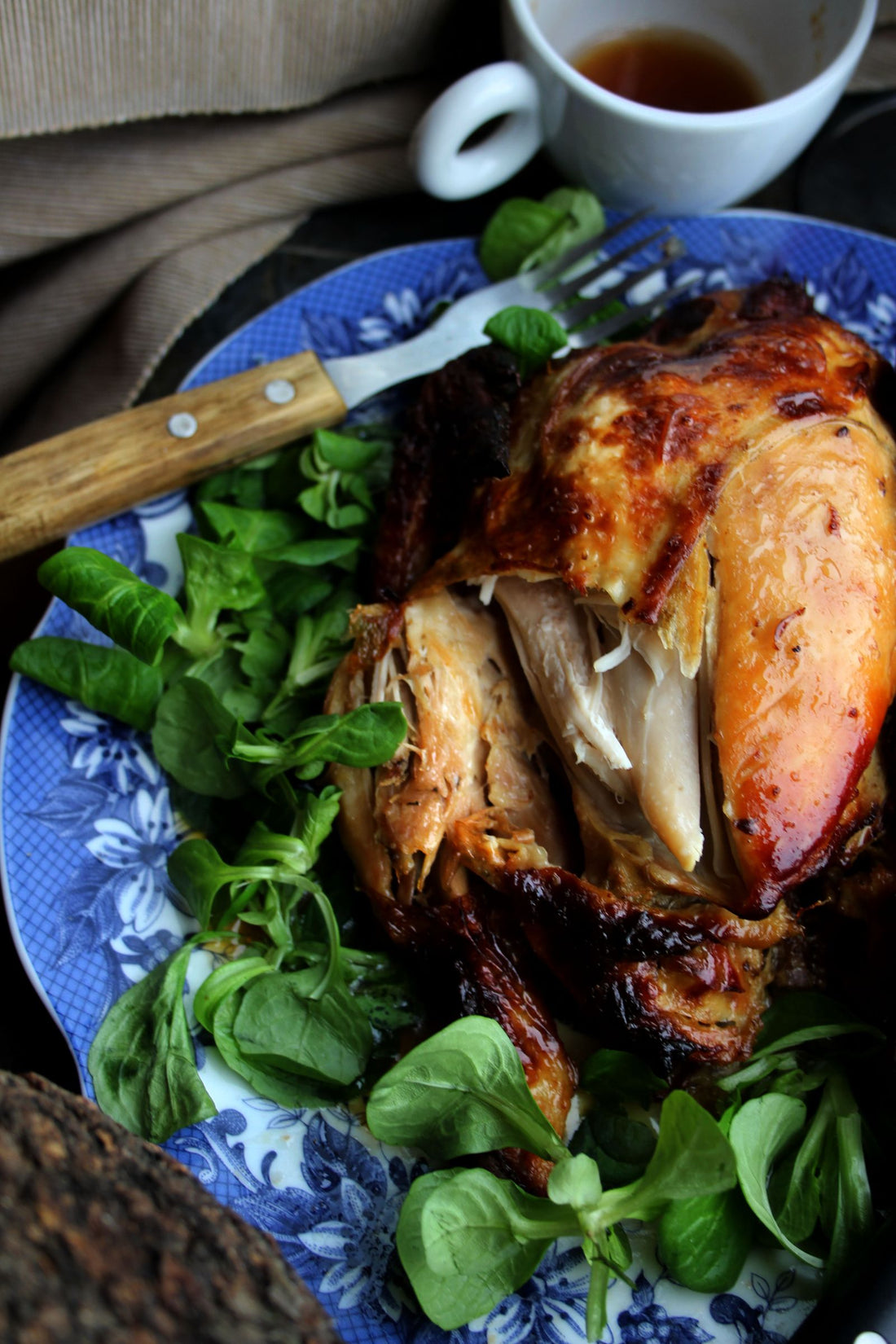 Maple roasted quail with browned glaze