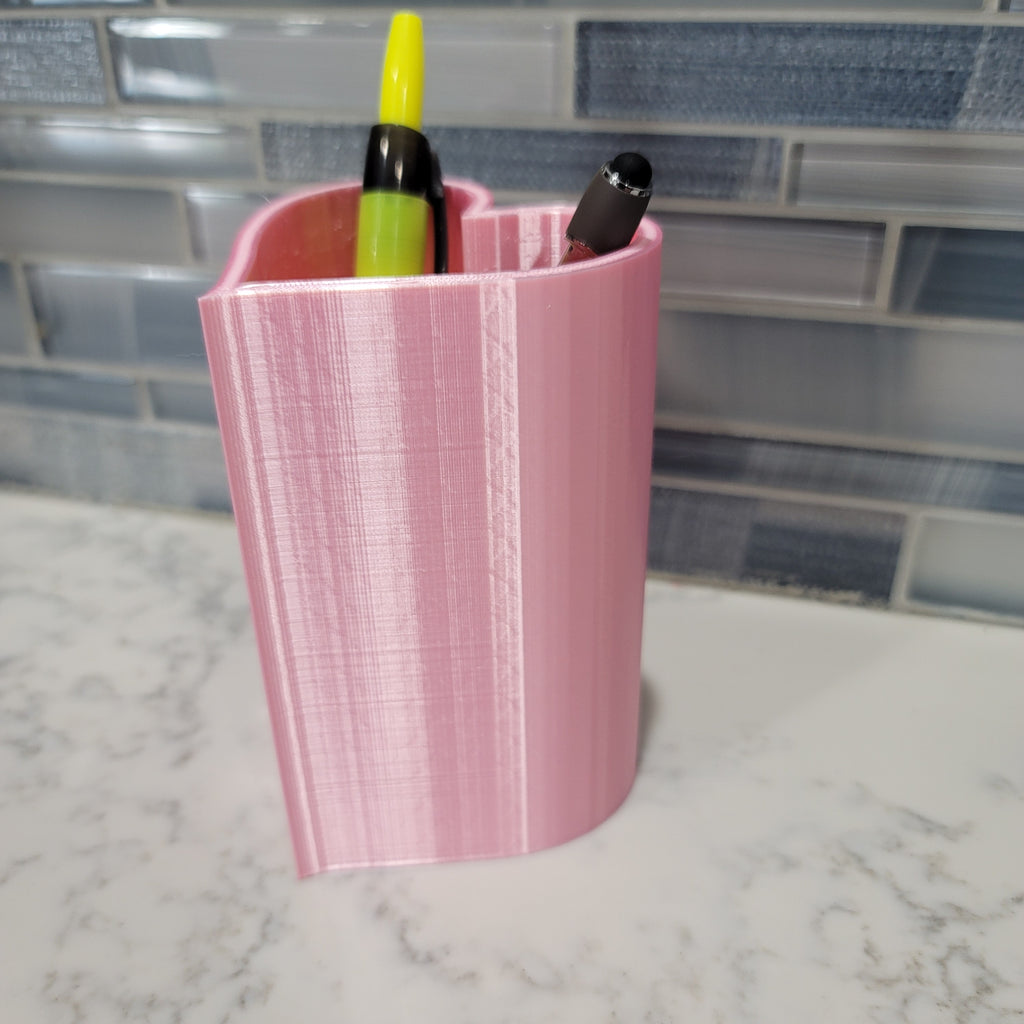 Heart Shaped Pen Holder | Vanity Holder | 3D Printed | Made in USA