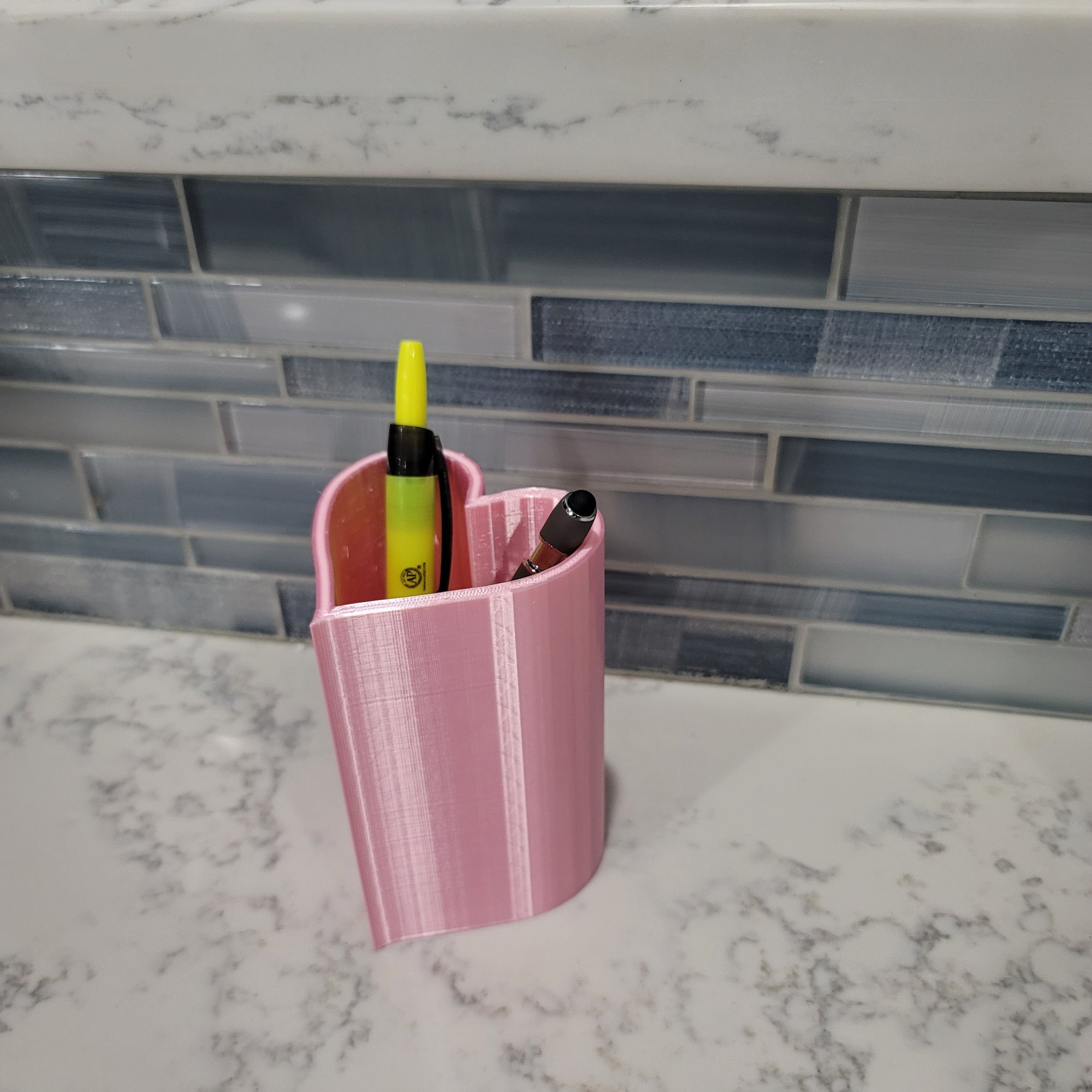 Heart Shaped Pen Holder | Vanity Holder | 3D Printed | Made in USA