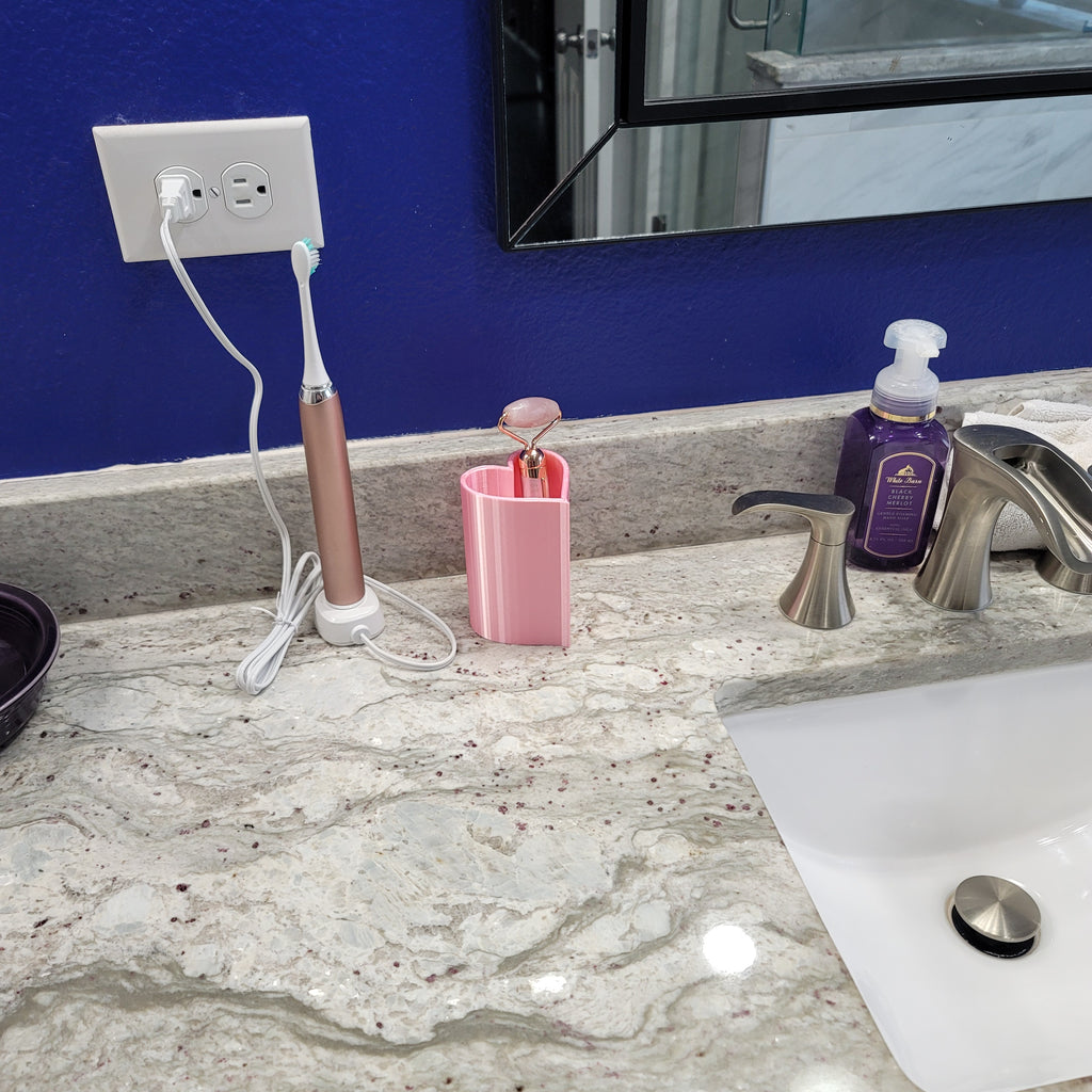 Heart Shaped Pen Holder | Vanity Holder | 3D Printed | Made in USA