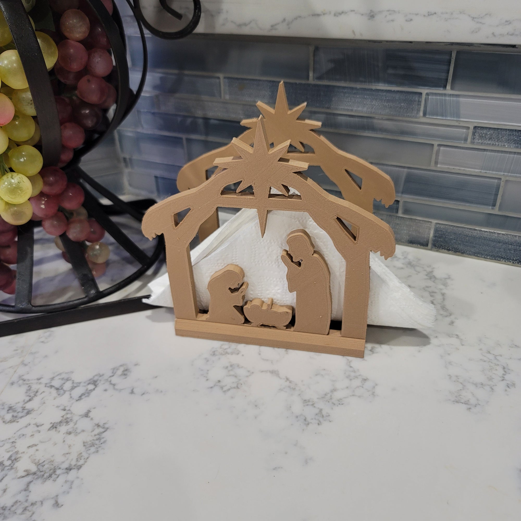 Manger Scene Napkin Holder | Winter | Christmas | Kitchen | Decor | Made in USA