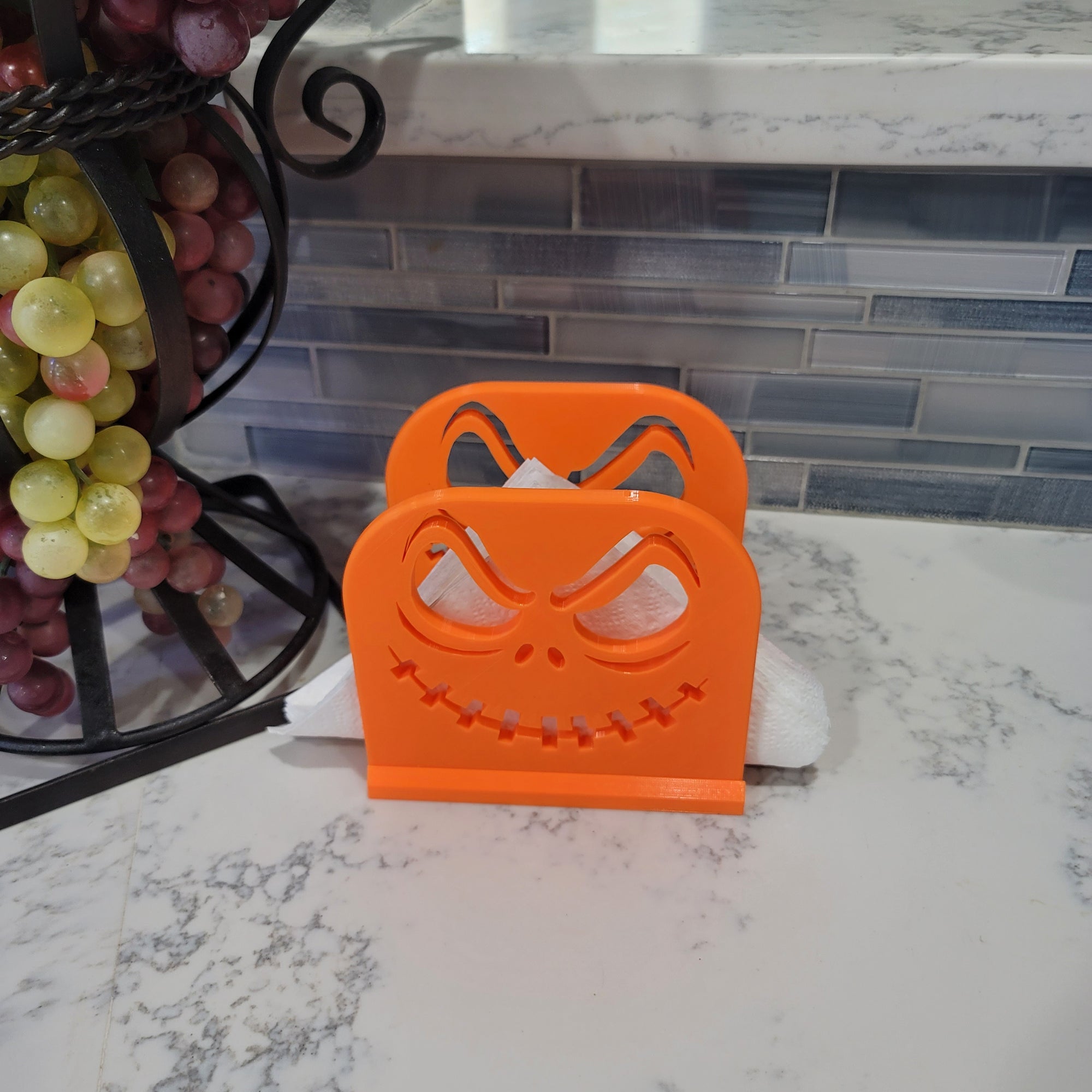Scary Face Napkin Holder | Halloween | Pumpkin | Kitchen | Decor | Made in USA