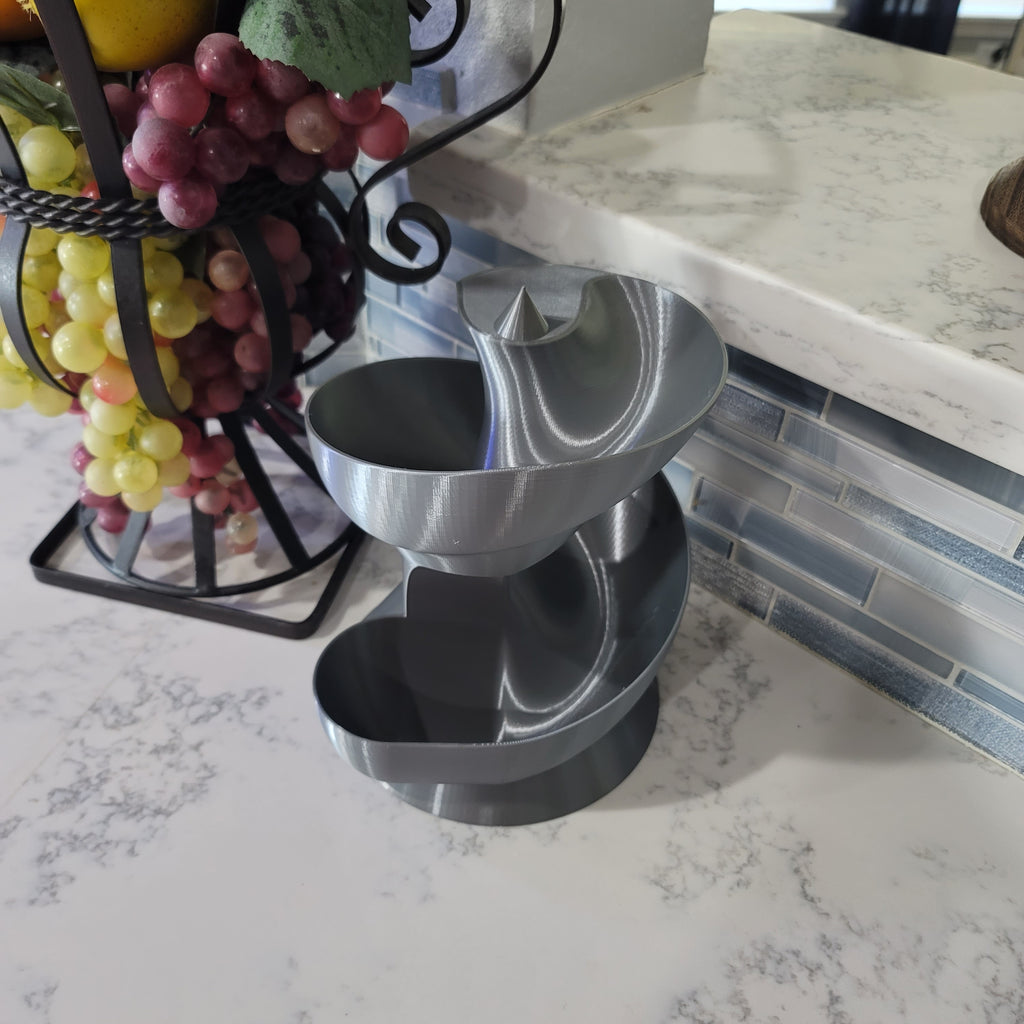 Handcrafted Quail Egg Holder | Spiral Tower Fruit Display | Designed and Made by 2B Creations in USA