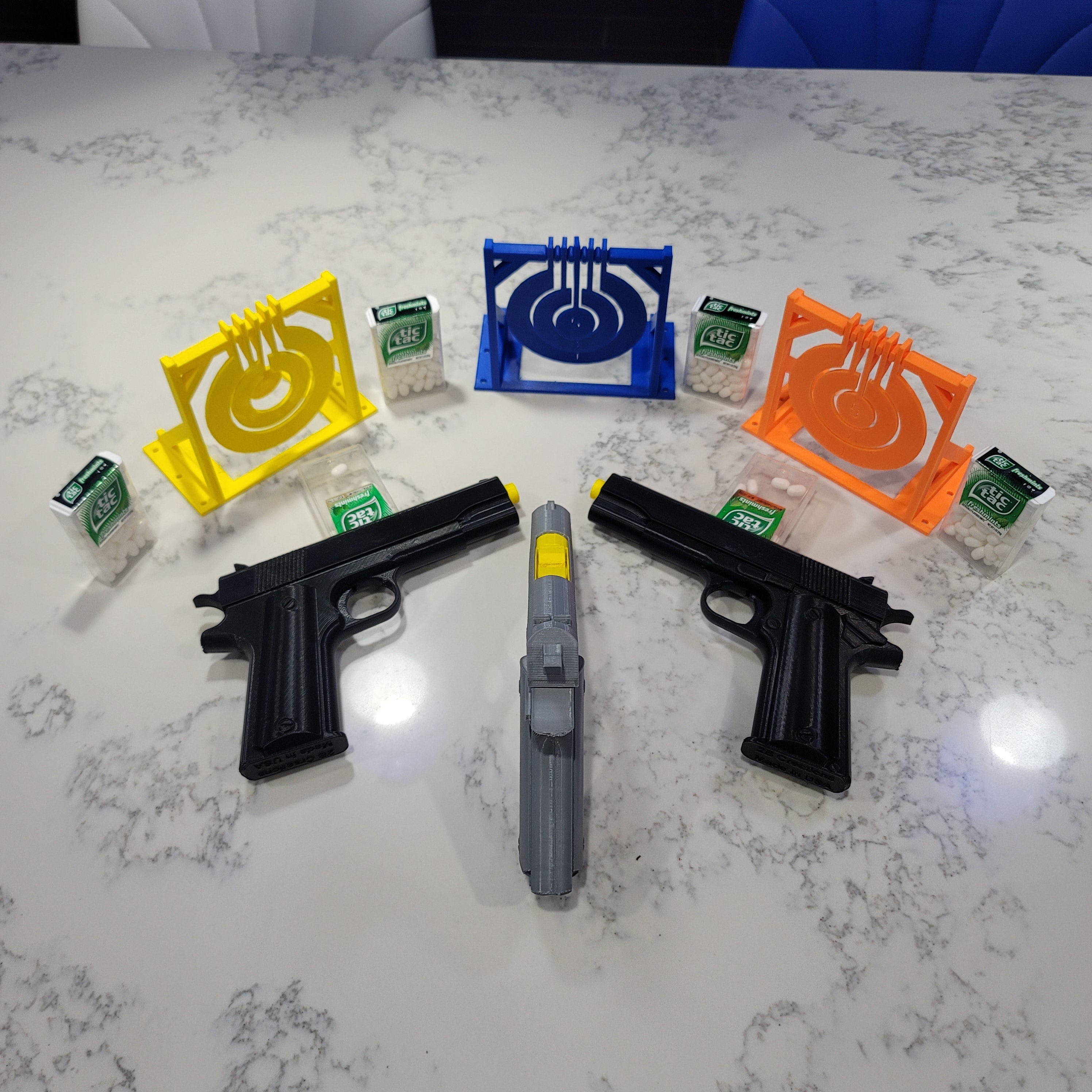 Model 1911 Tic Tac Shooter Combo - Gun, Target & Ammo | 2B - 2B Creations