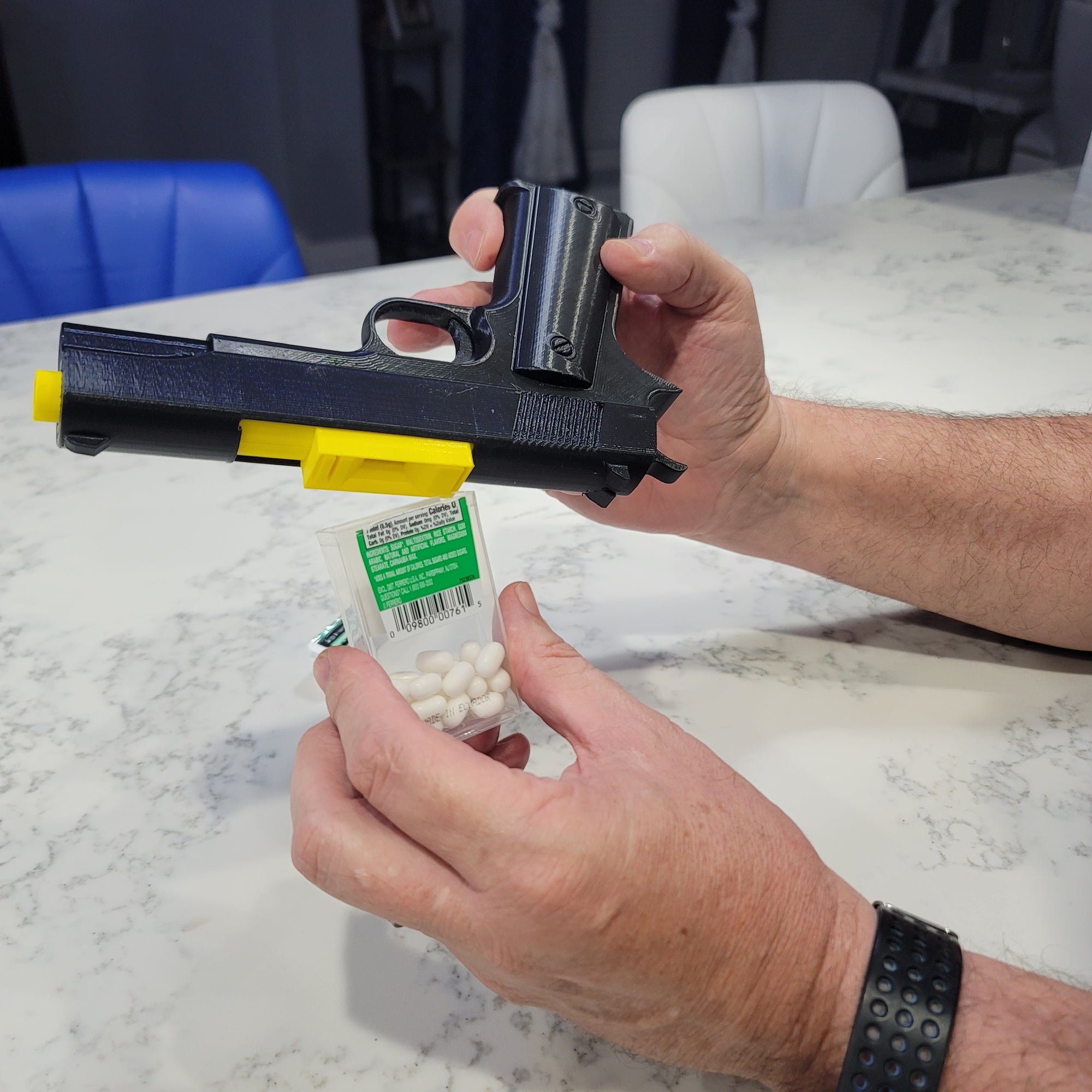 Model 1911 Tic Tac Shooter | Fun | Toy | One Box of Ammo Included | Great Stocking Stuffer