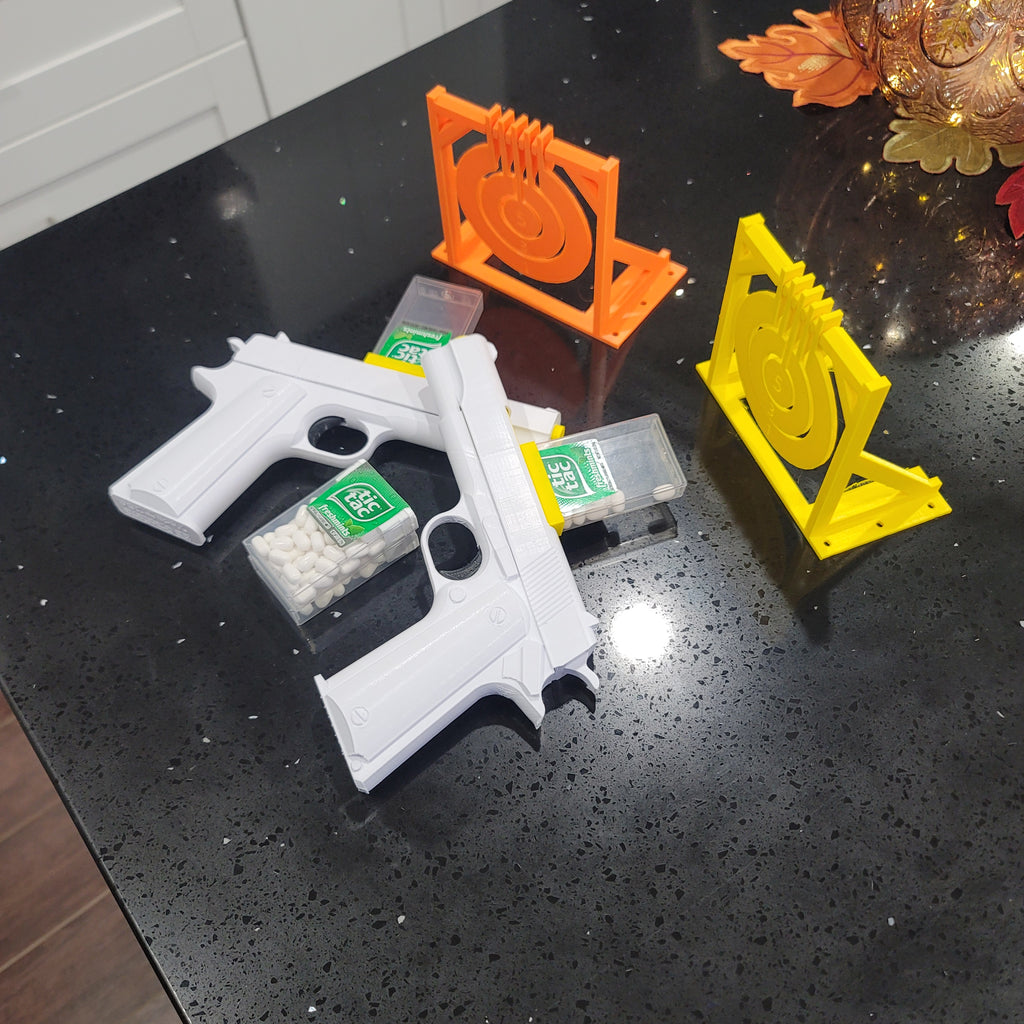 Model 1911 Tic Tac Shooter | Fun | Toy | One Box of Ammo Included | Great Stocking Stuffer