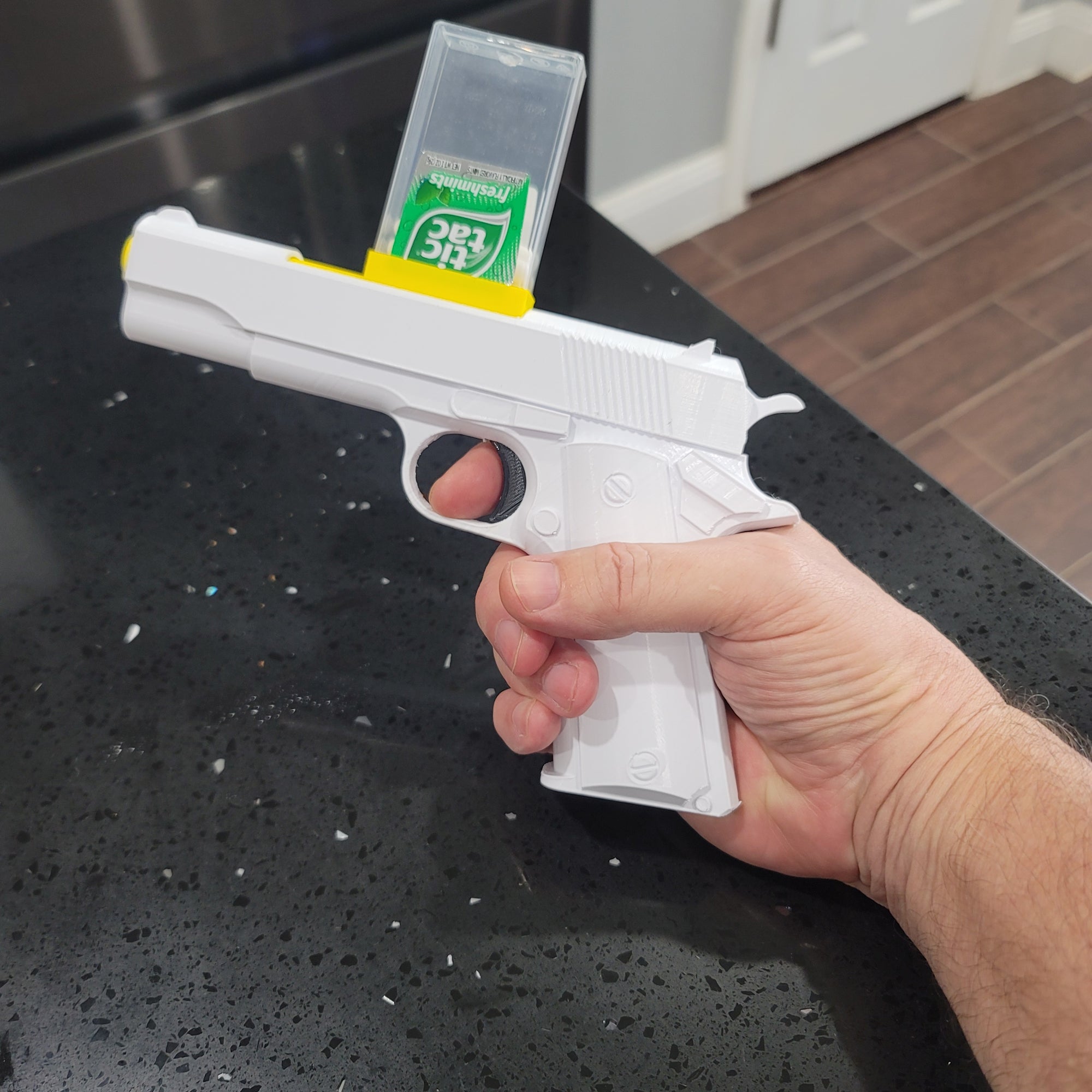 Model 1911 Tic Tac Shooter | Fun | Toy | One Box of Ammo Included | Great Stocking Stuffer