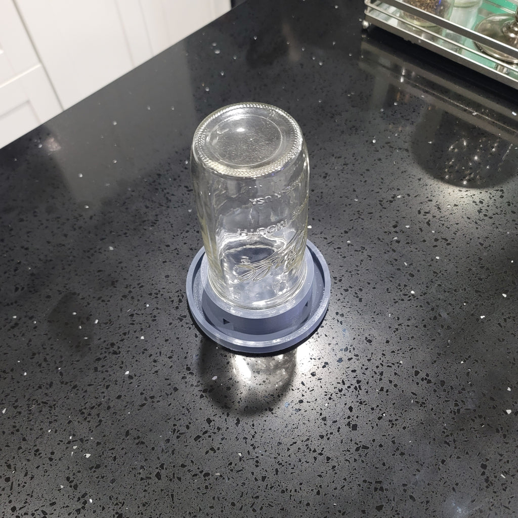 The Quail Mason Jar Waterer Attachment by 2B Creations | Smaller Trough for safety of Quail | Provides constant Water for Quail | Made in USA