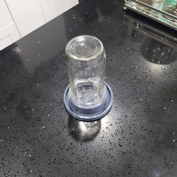 Quail Mason Jar Waterer Attachment by 2B Creations | Smaller Trough for safety of Quail | Provides constant Water for Quail | Made in USA
