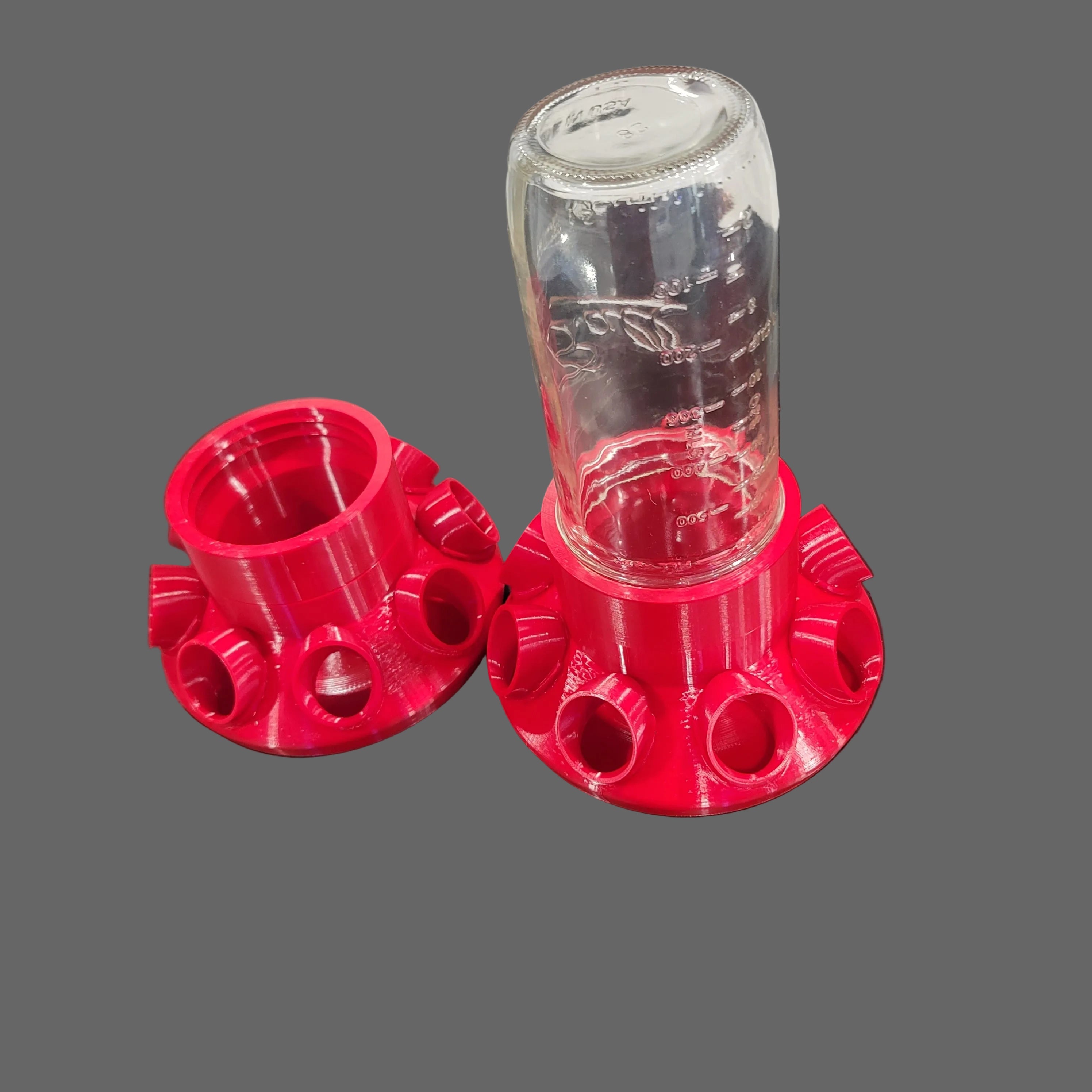 Mason Jar Feeder with Feed Saver Ports