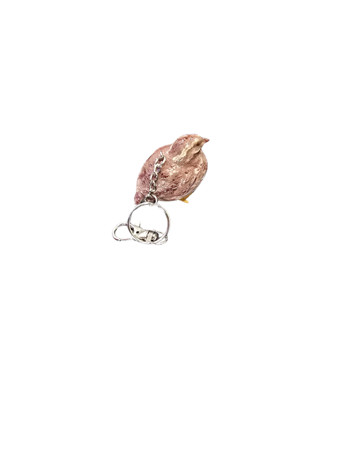 Coturnix Quail Keychain.  Hand-painted and 3D Printed.  Made in USA by 2B Creations