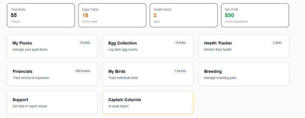 Quail Keeper Max — AI-Powered Quail Farm Management Software | Free 14-Day Trial
