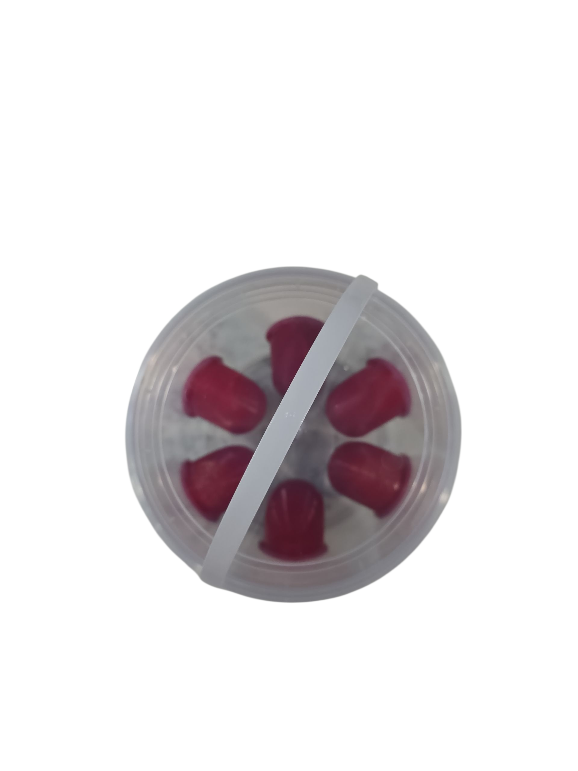 Quail Feeder Bucket with the Original Quail Feed Saver Ports by 2B Creations.  Made in USA