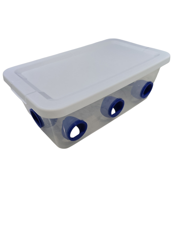 Quail Feeder Tub with Feed Saver Ports