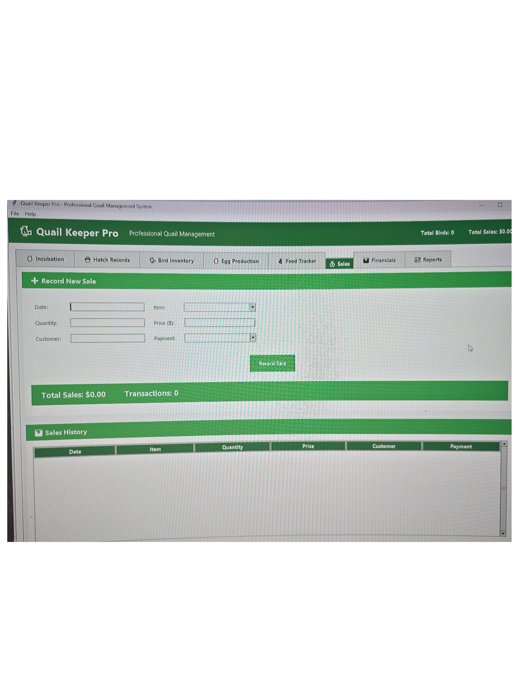 Quail Keeper Pro - Professional Quail Farm Management Software by 2B Creations