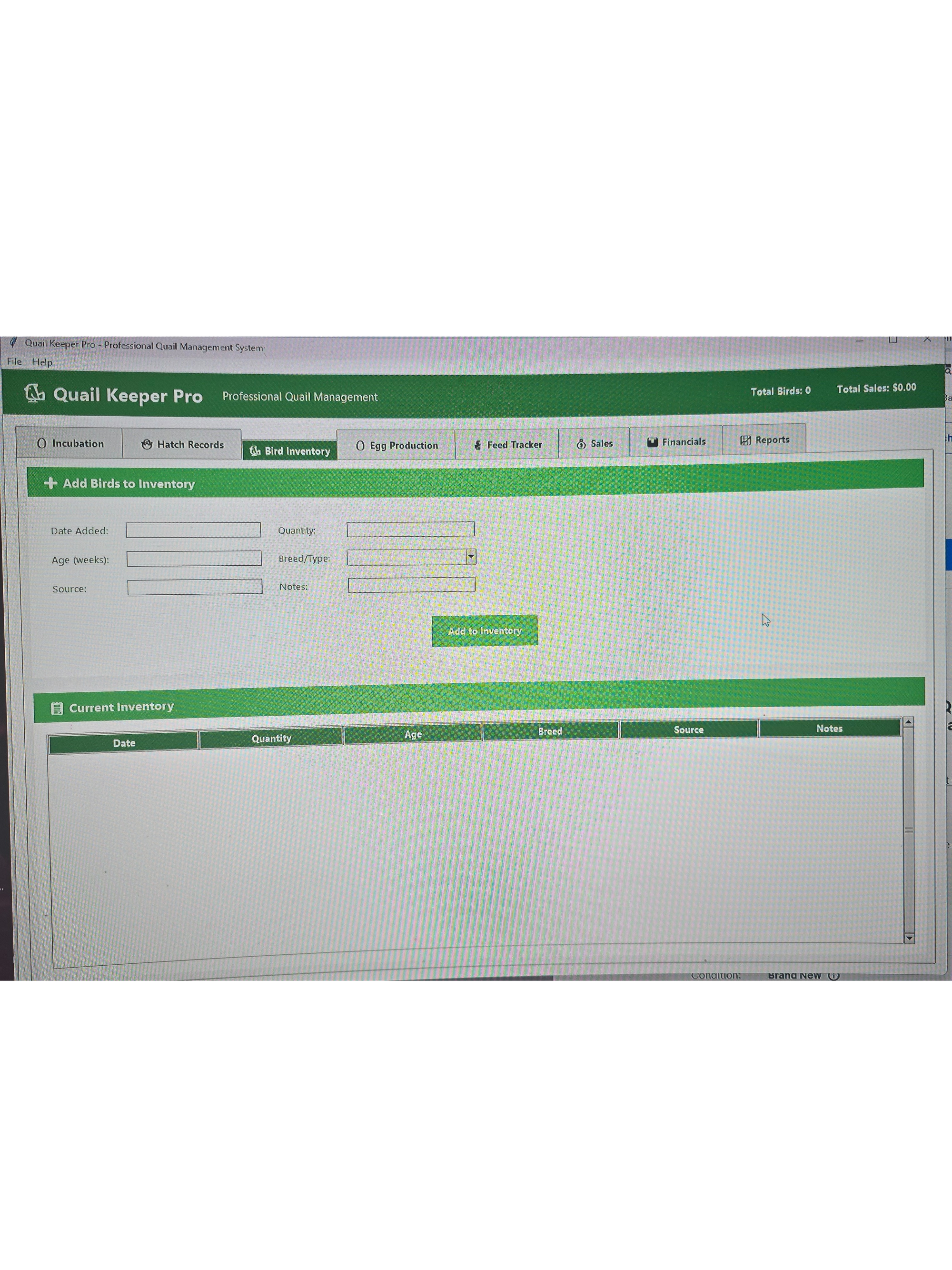 Quail Keeper Pro - Professional Quail Farm Management Software by 2B Creations