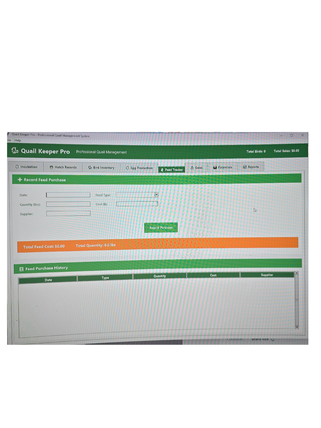 Quail Keeper Pro - Professional Quail Farm Management Software by 2B Creations