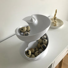 Load image into Gallery viewer, Handcrafted Quail Egg Holder | Spiral Tower Fruit Display | Designed and Made by 2B Creations in USA
