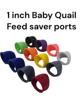 Load image into Gallery viewer, The Original Baby Quail Feed Saver Port 1 inch diameter by 2B Creations | No Waste Feed Ports | Saves You Money | Made in USA
