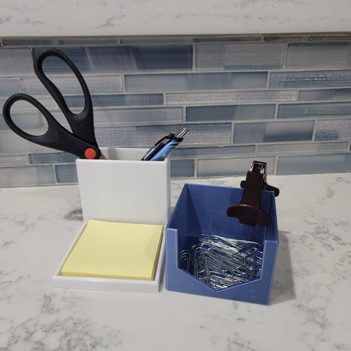 Desk Organizer with removeable box. Holds phone, pens, post-it notes, anything. Organize your desk space today.