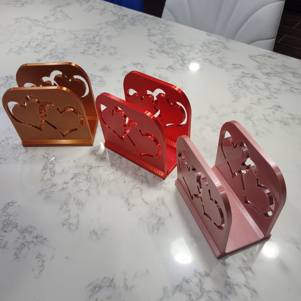 Double Heart Napkin Holder. Stylish and durable napkin holder. Pick your favorite color. Stunning and Eye Catching