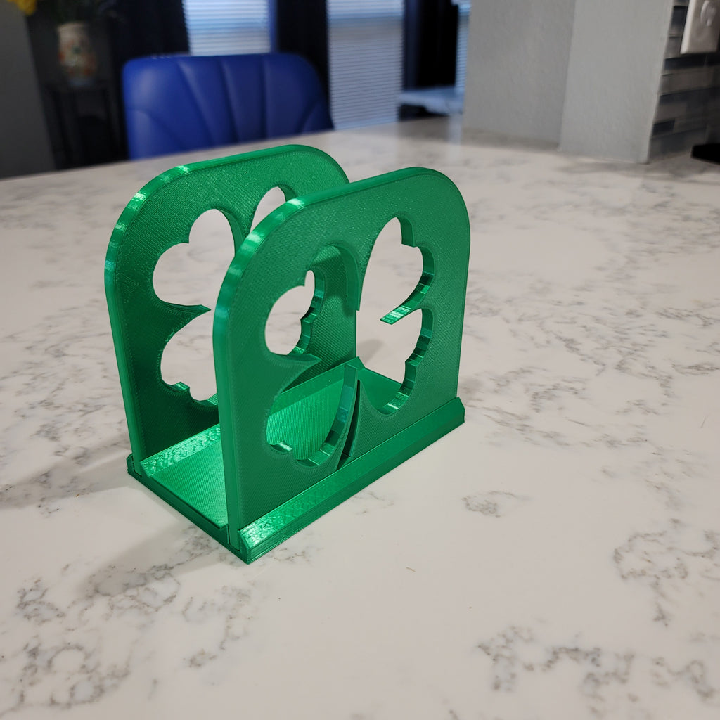 Stylish 4 Leaf Clover Napkin Holder . Appealing, elegant, useful and eye catching. Perfect for St. Patrick's Day