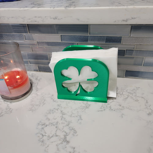 4 Leaf Clover Napkin Holder . Appealing, elegant, useful and eye catching. Perfect for St. Patrick's Day
