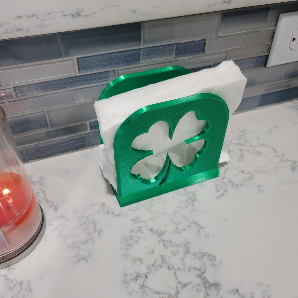 Stylish 4 Leaf Clover Napkin Holder . Appealing, elegant, useful and eye catching. Perfect for St. Patrick's Day