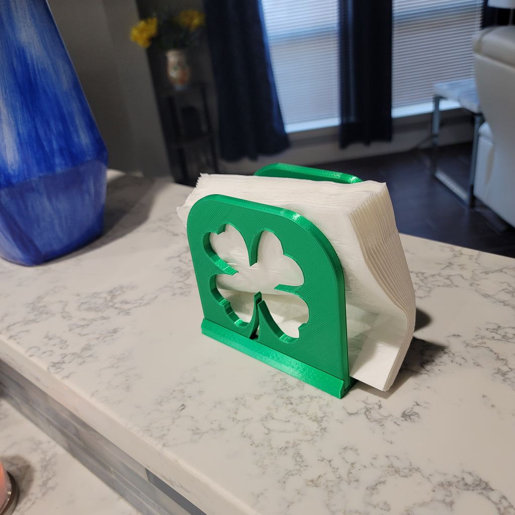 Stylish 4 Leaf Clover Napkin Holder . Appealing, elegant, useful and eye catching. Perfect for St. Patrick's Day