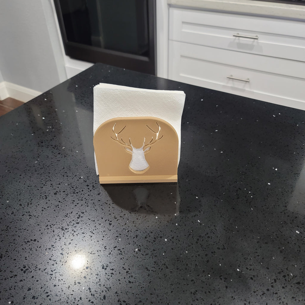 Deer Head Napkin Holder | 3D Printed | Antlers | Buck