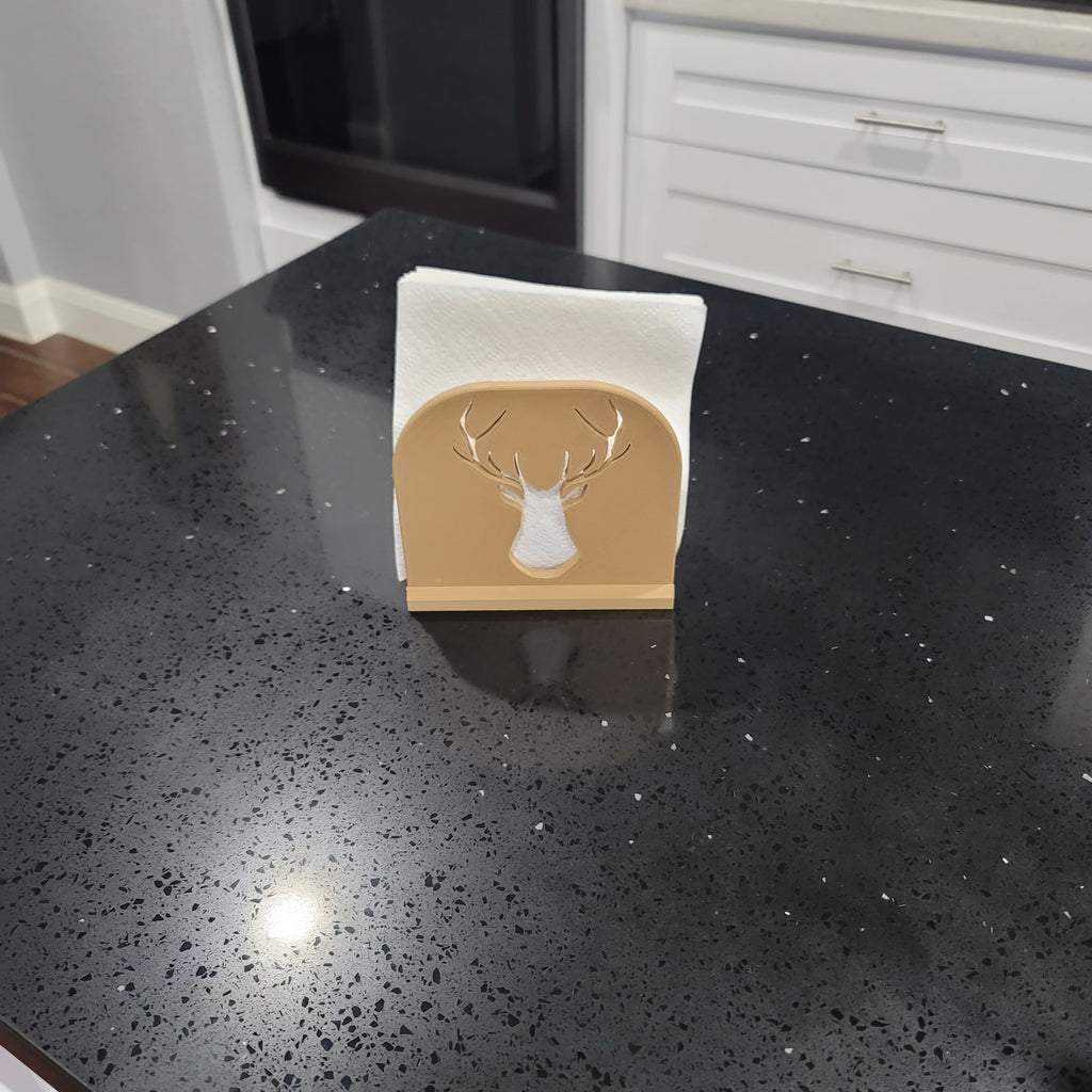 Deer Head Napkin Holder | 3D Printed | Antlers | Buck
