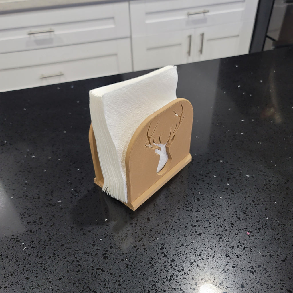 Deer Head Napkin Holder | 3D Printed | Antlers | Buck