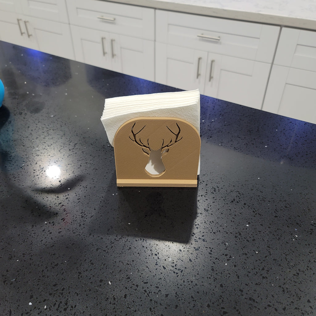 Deer Head Napkin Holder | 3D Printed | Antlers | Buck