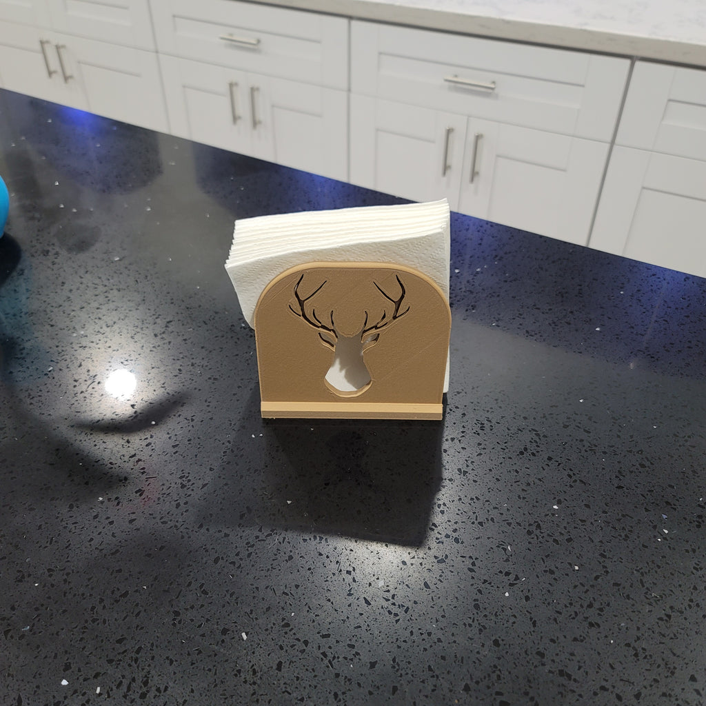 Deer Head Napkin Holder | 3D Printed | Antlers | Buck