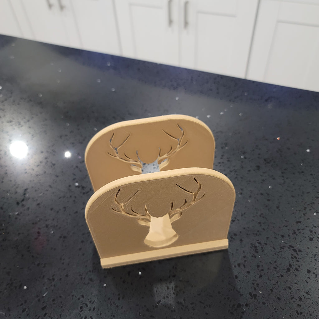 Deer Head Napkin Holder | 3D Printed | Antlers | Buck
