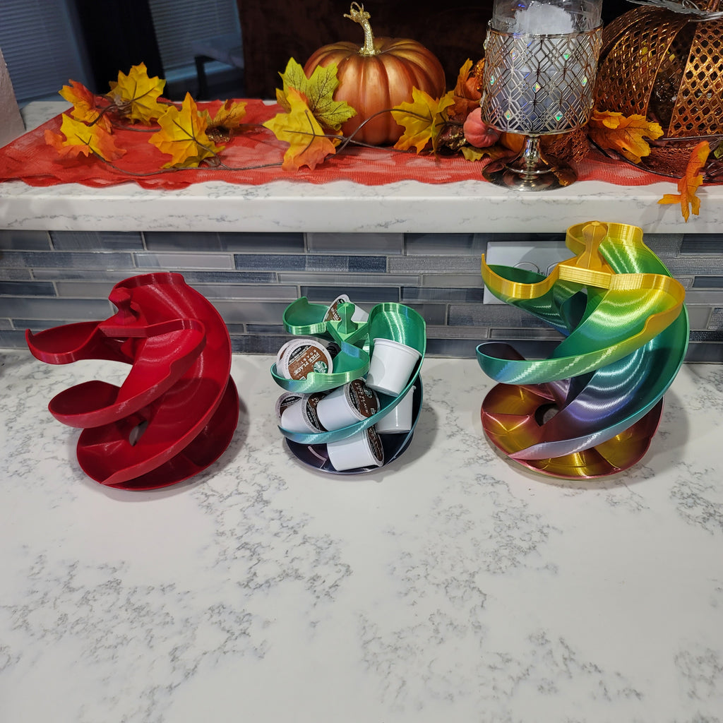 Egg, Fruit or K-Cup Spiral Tower | 3D Printed | Spiral | Display