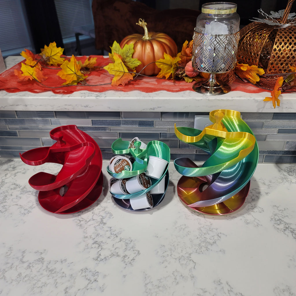 Egg, Fruit or K-Cup Spiral Tower | 3D Printed | Spiral | Display