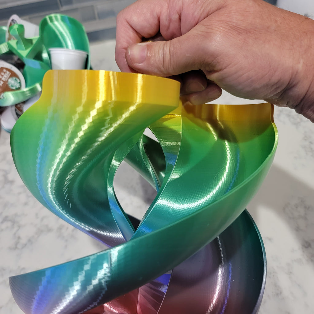 Egg, Fruit or K-Cup Spiral Tower | 3D Printed | Spiral | Display
