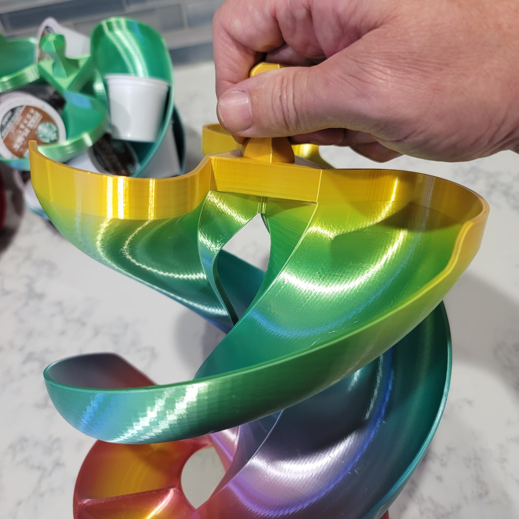 Egg, Fruit or K-Cup Spiral Tower | 3D Printed | Spiral | Display