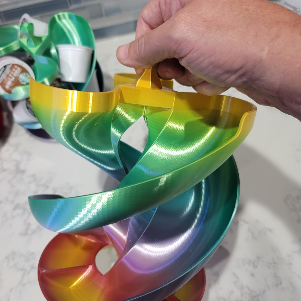Egg, Fruit or K-Cup Spiral Tower | 3D Printed | Spiral | Display