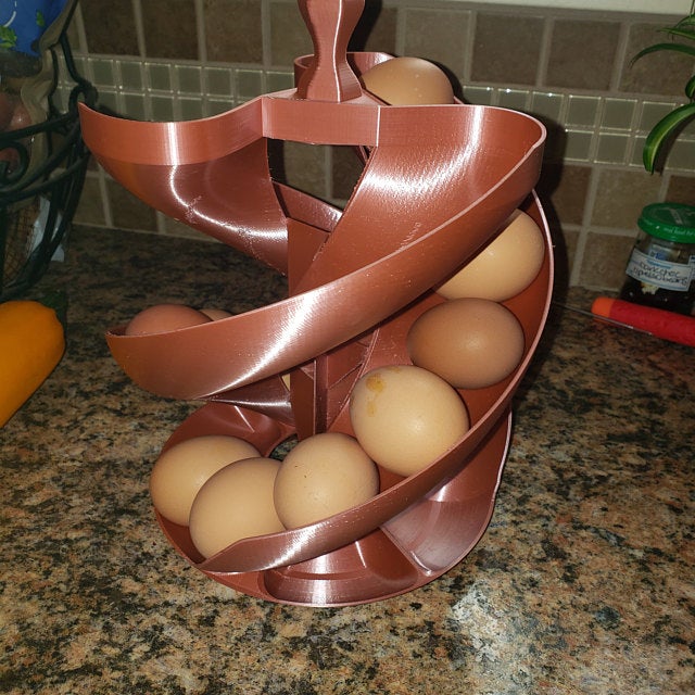 Egg, Fruit or K-Cup Spiral Tower | 3D Printed | Spiral | Display